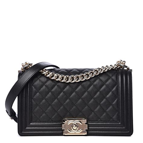 chanel boy quilted black